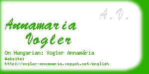 annamaria vogler business card